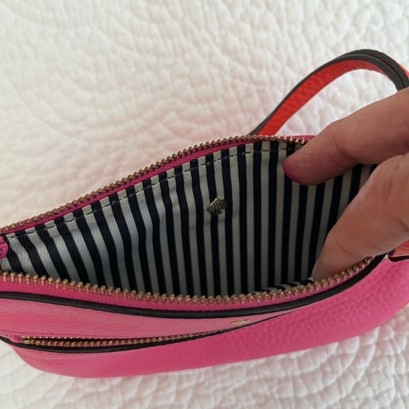 Kate Spade Hot Pink & Orange Pebbled Leather Wristlet - Picture 4 of 8